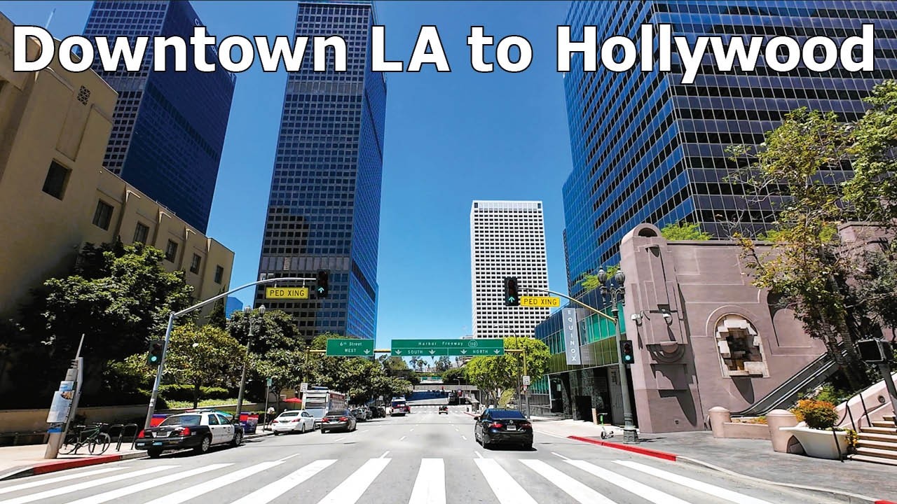 Los Angeles, California - 4K Drive in 2025 - Downtown LA to Hollywood