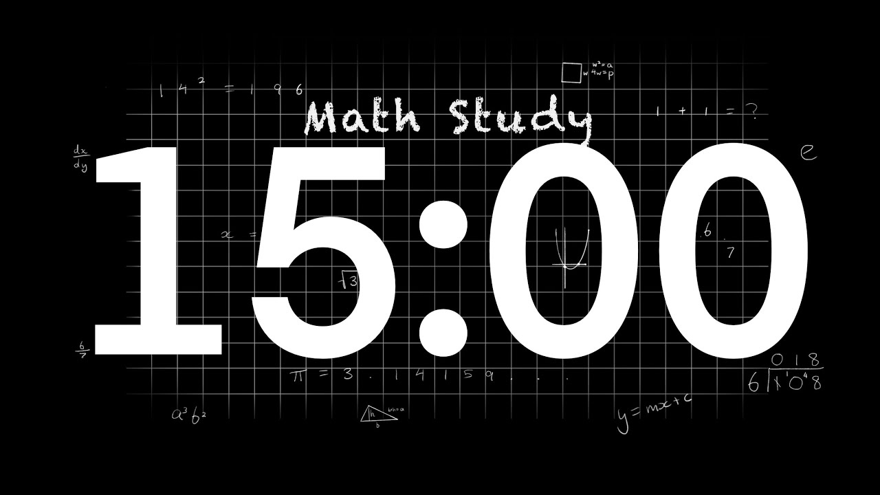 Math Study Timer 🧮 15 Minutes | Study - Rain Noises (Lock in)