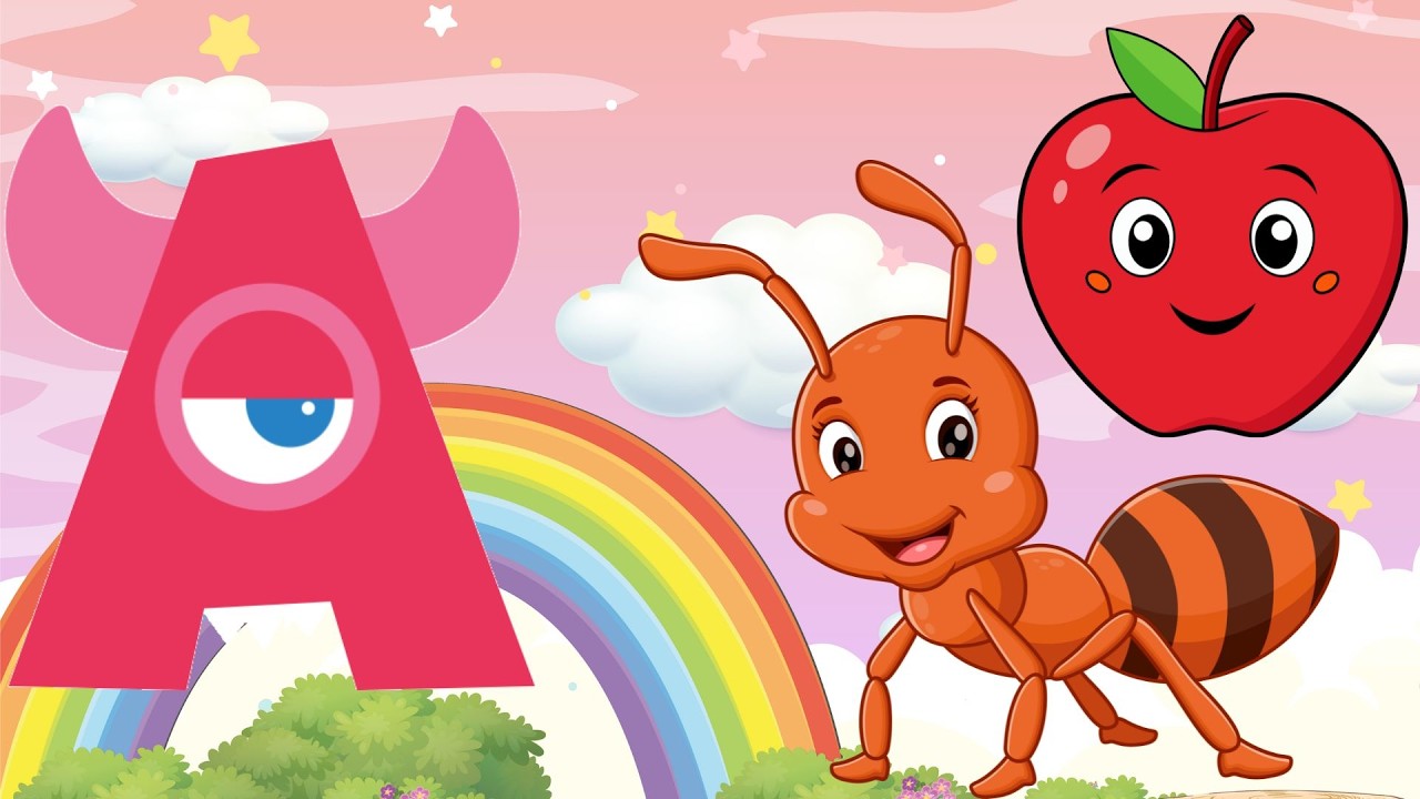 ABC Фонетика для детей 🎤 Буква A означает детские песенки для Apple Kids TV