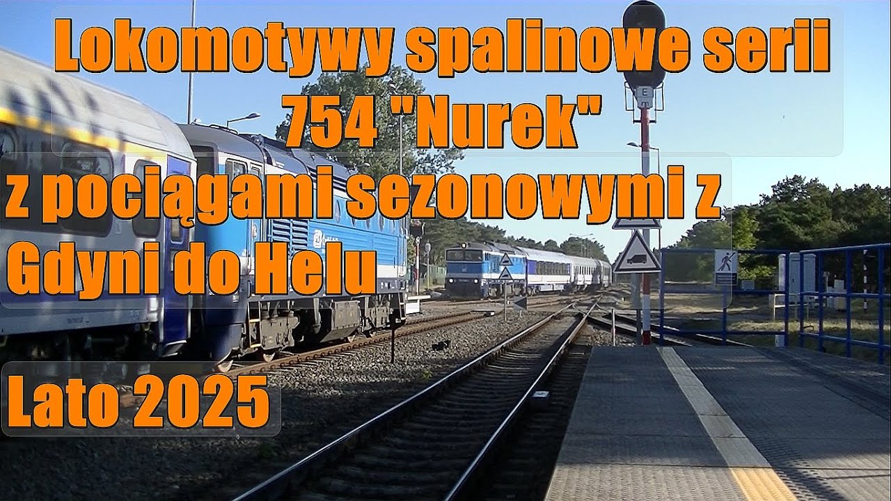 Lokomotywy Spalinowe Serii 754  Nurek  Gdynia  Hel lato 2025 ČSD Class T 478.4 Pociągi sezonowe