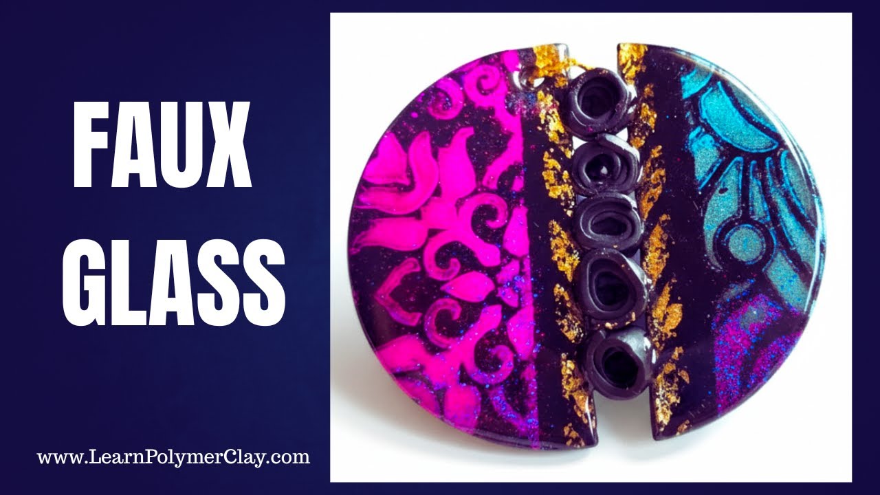 How to Achieve a Glass-like, Artistic Faux Dichroic Look on Polymer Clay