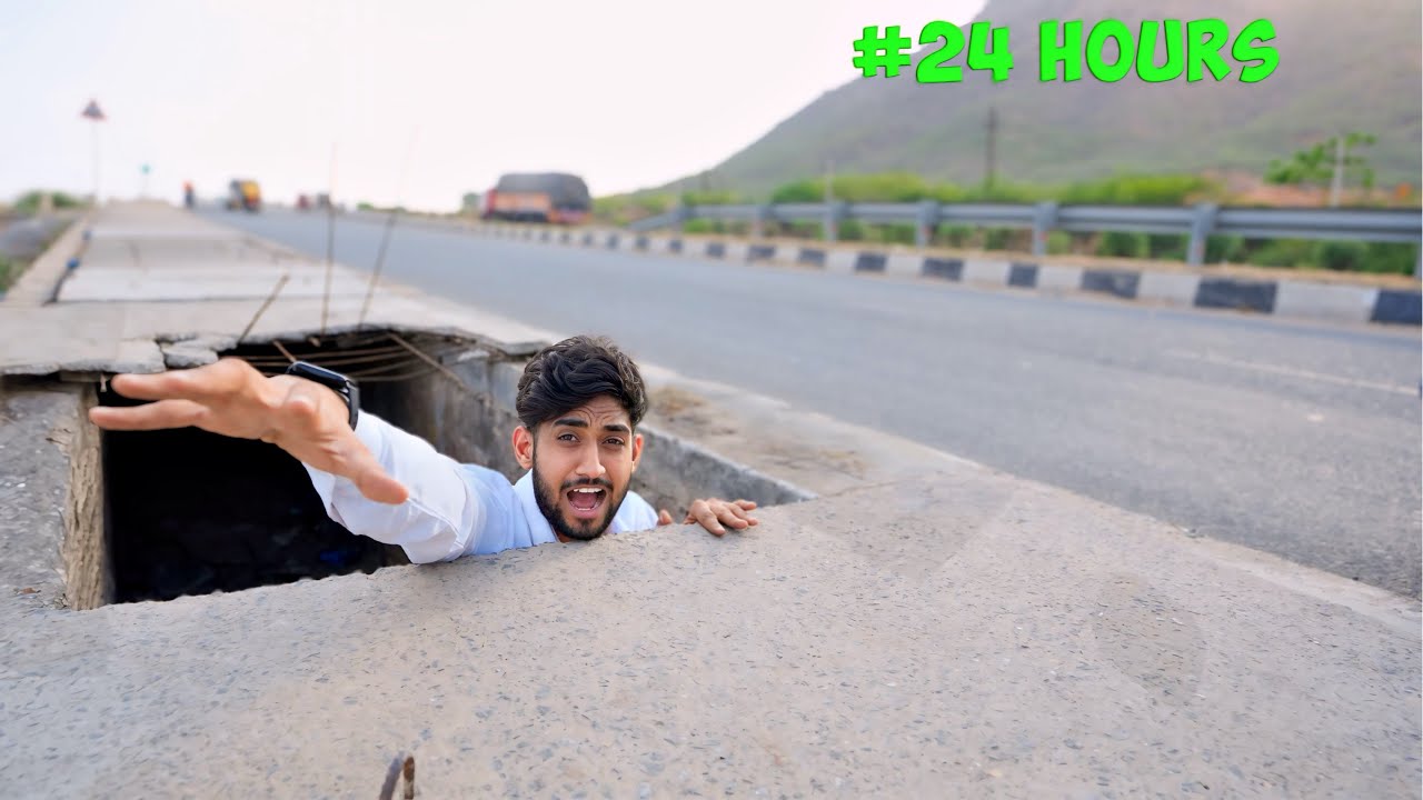 Surviving in sewage canal for 24 hours 😰