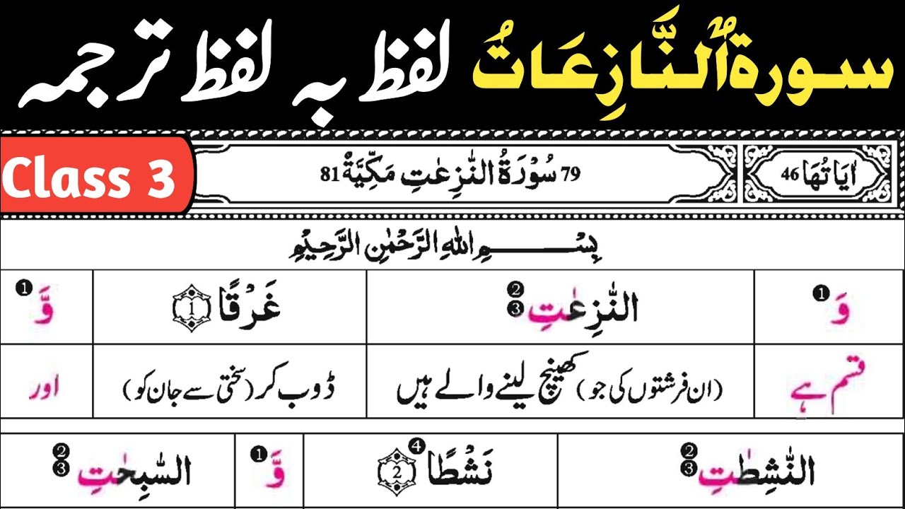 Class 03 | Surah An-Naazi‘aat Full Tafseer & Translation | The Soul-Snatchers | M Waqas