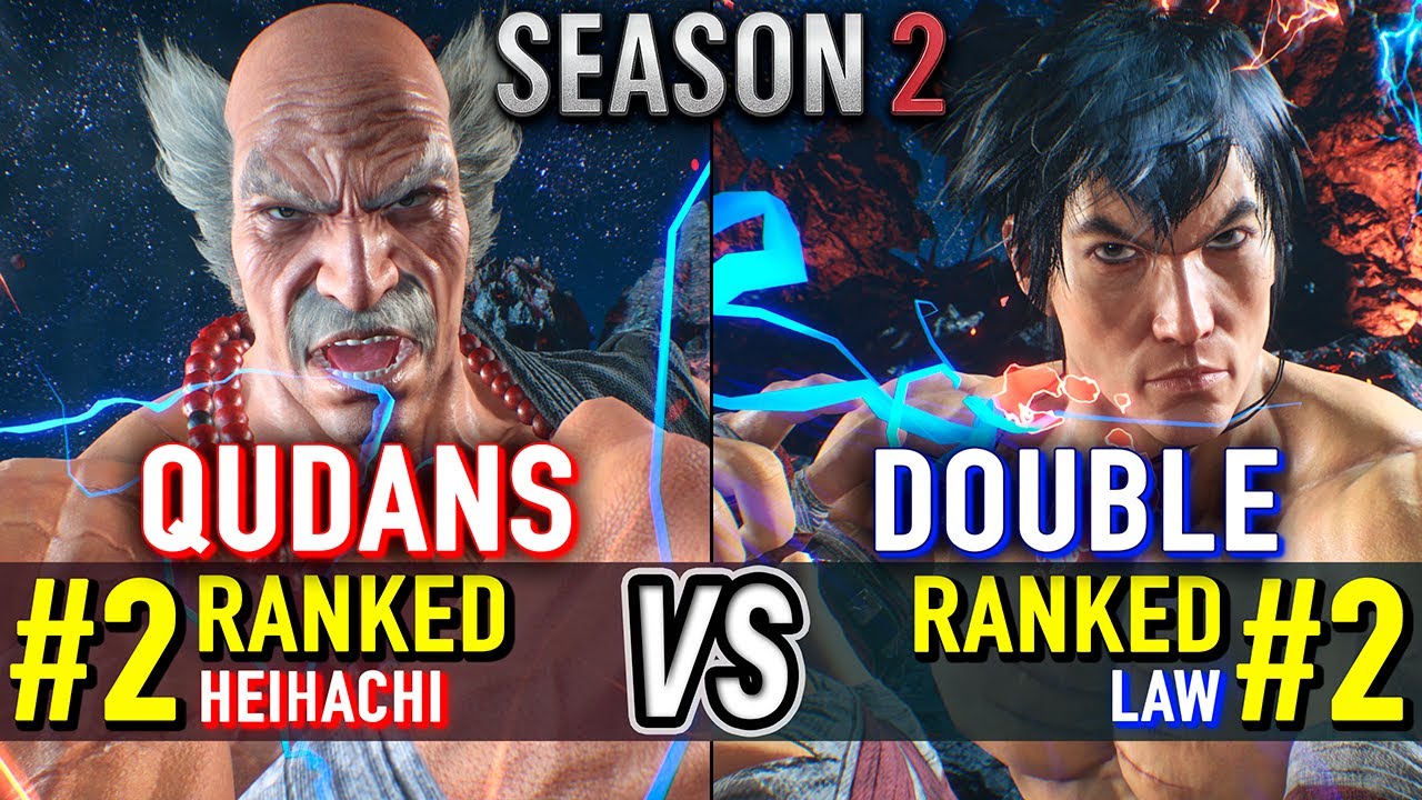 T8 🔥 QUDANS (#2 Ranked Heihachi) vs DOUBLE (#2 Ranked Law) 🔥 Tekken 8 (SEASON 2) High Level Gameplay