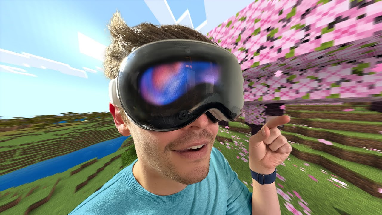 Как играть в Minecraft на Apple Vision Pro! [Bedrock]