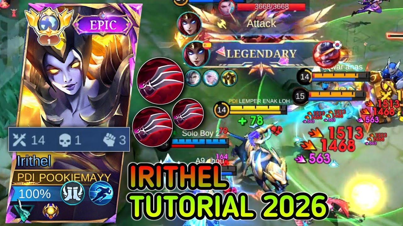 TUTORIAL MAIN IRITHEL GOLD LANE TERBAIK! BUILD IRITHEL PALING SAKIT 2026 | IRITHEL MOBILE LEGENDS