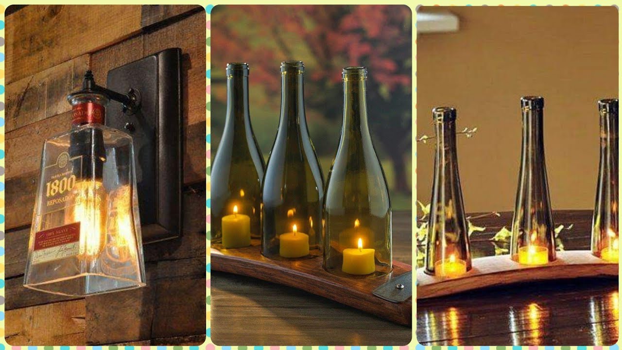 Mira estas ideas super fáciles para reutilizar las botellas de vidrio/ fabulosas ideas con botellas