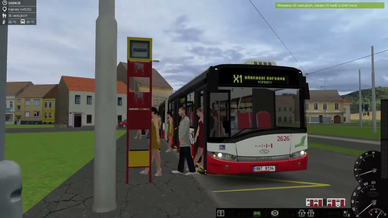 Simt MHD - Linka X1 - Náhradní doprava: Evropská - Koprasy a zpět
