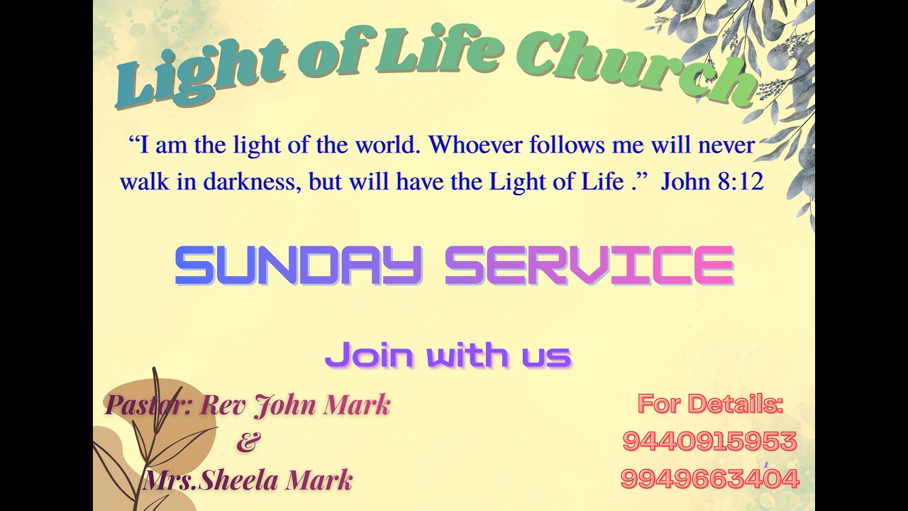 Sunday Service//15th February 2026//Light of Life church