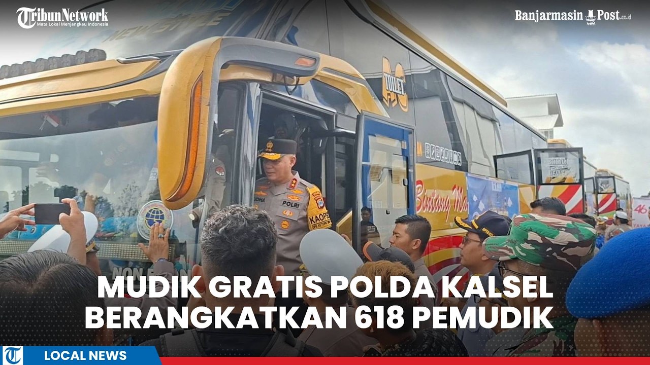 Mudik Gratis Polda Kalsel 2026 Berangkatkan 618 Pemudik, Masnah Bersyukur Tak Naik Motor ke Tapin