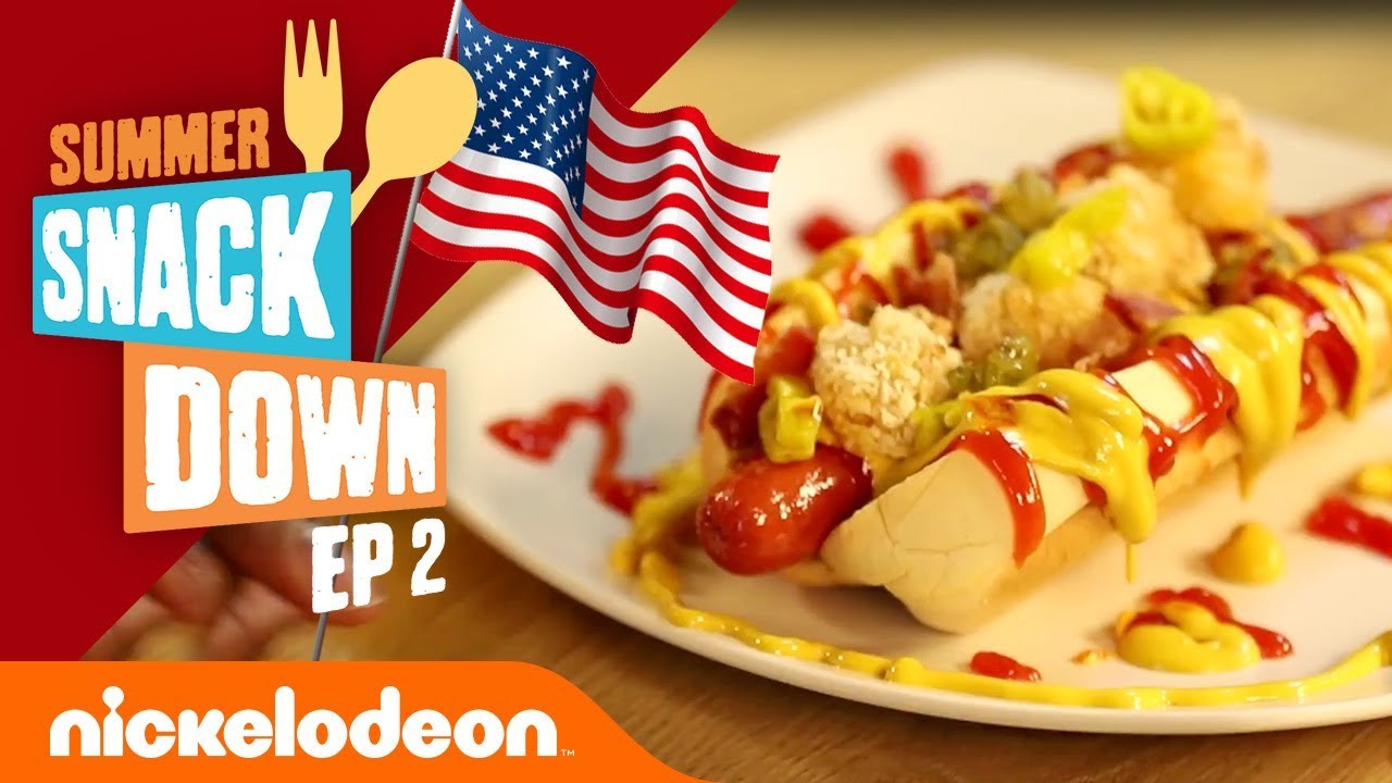 How to Make 4th of July Hot Dogs w/ Mac-N-Cheese 🌭 | Summer Snackdown Ep. 2 | Nick