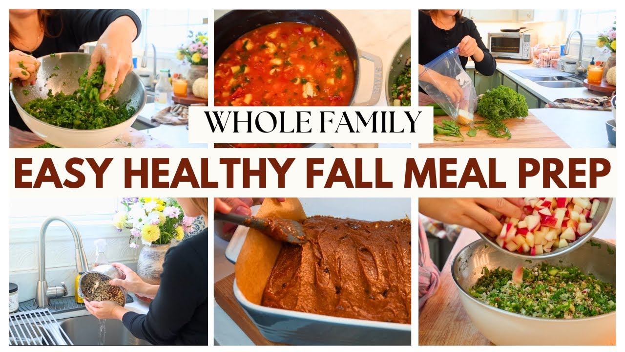 Easy and Delicious Whole Family Meal Prep Healthy Fall Cooking 2024 | Gluten Free Meal Prep