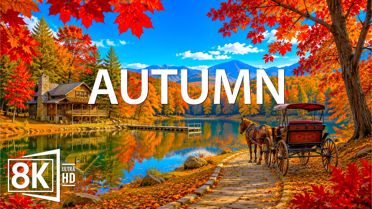 Autumn 8K 🍂 Golden Forests, Colorful Foliage & Breathtaking Fall Landscapes