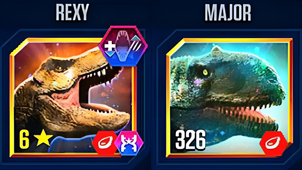 REXY VS MAJOR OPEN ALL PACK | JURASSIC WORLD THE GAME