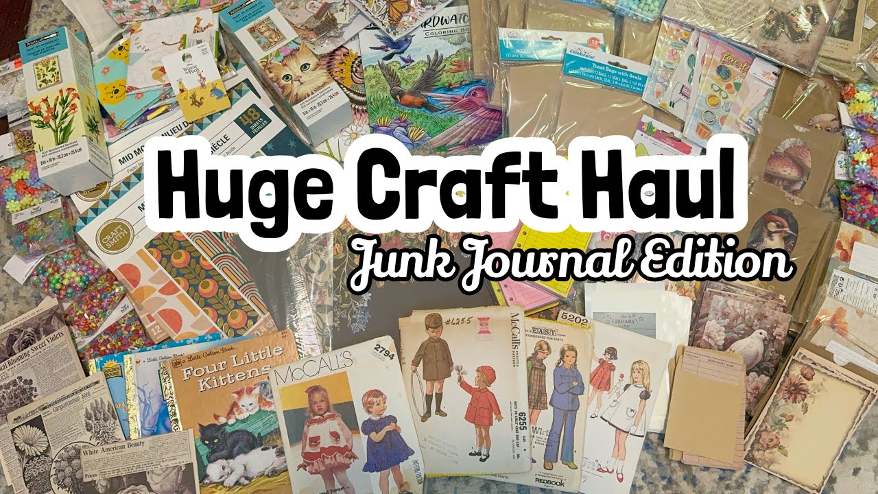 Huge Collective Craft Haul! So Many Junk Journal Finds! | Michaels, hobby lobby, Temu, Amazon & more