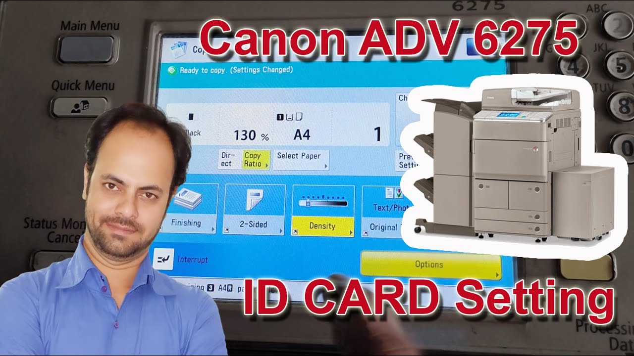 Canon ADVANCE 6275 ID CARD Setting  Hindi/Urdu and English Subtitle