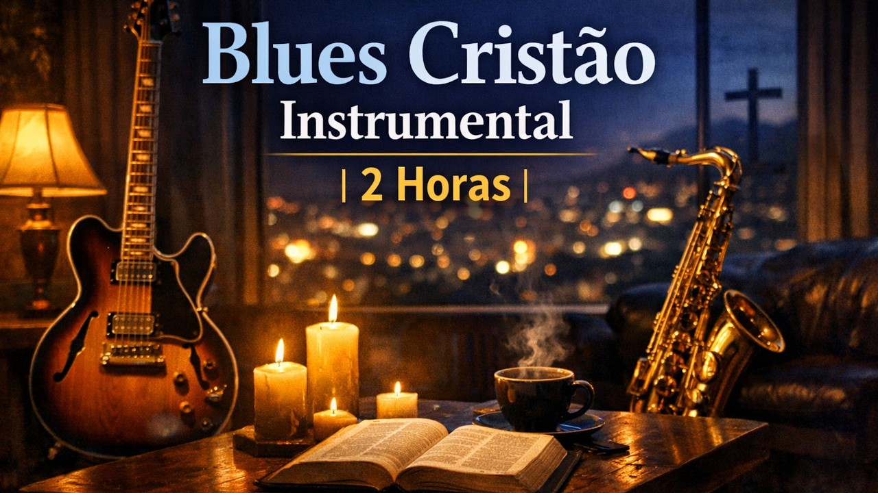 Blues Cristão Instrumental 2 Horas 🎷 Música para Trabalhar, Estudar e Orar com Deus