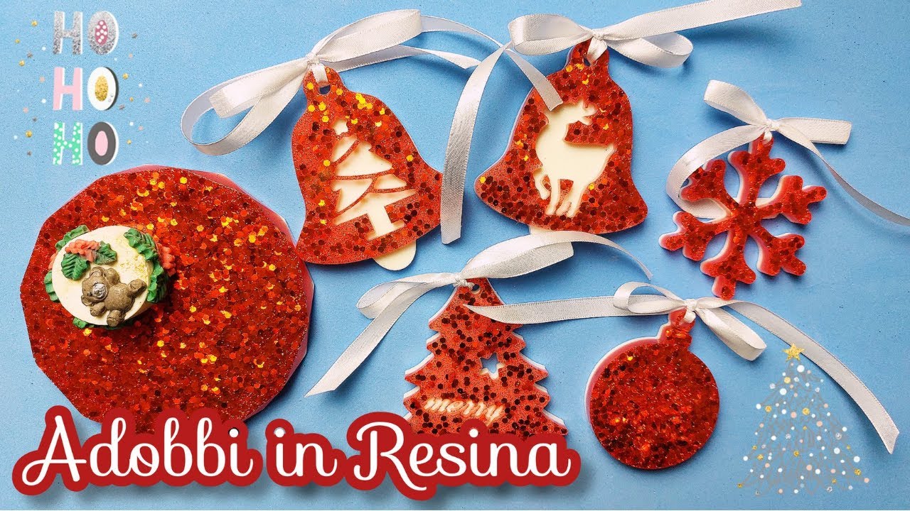 🎄Creo un set di addobbi natalizi in Resina!🦌
