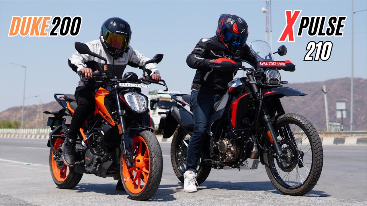 HERO XPULSE 210 vs KTM DUKE 200 DRAG RACE🔥| when off-road meets street naked🔥