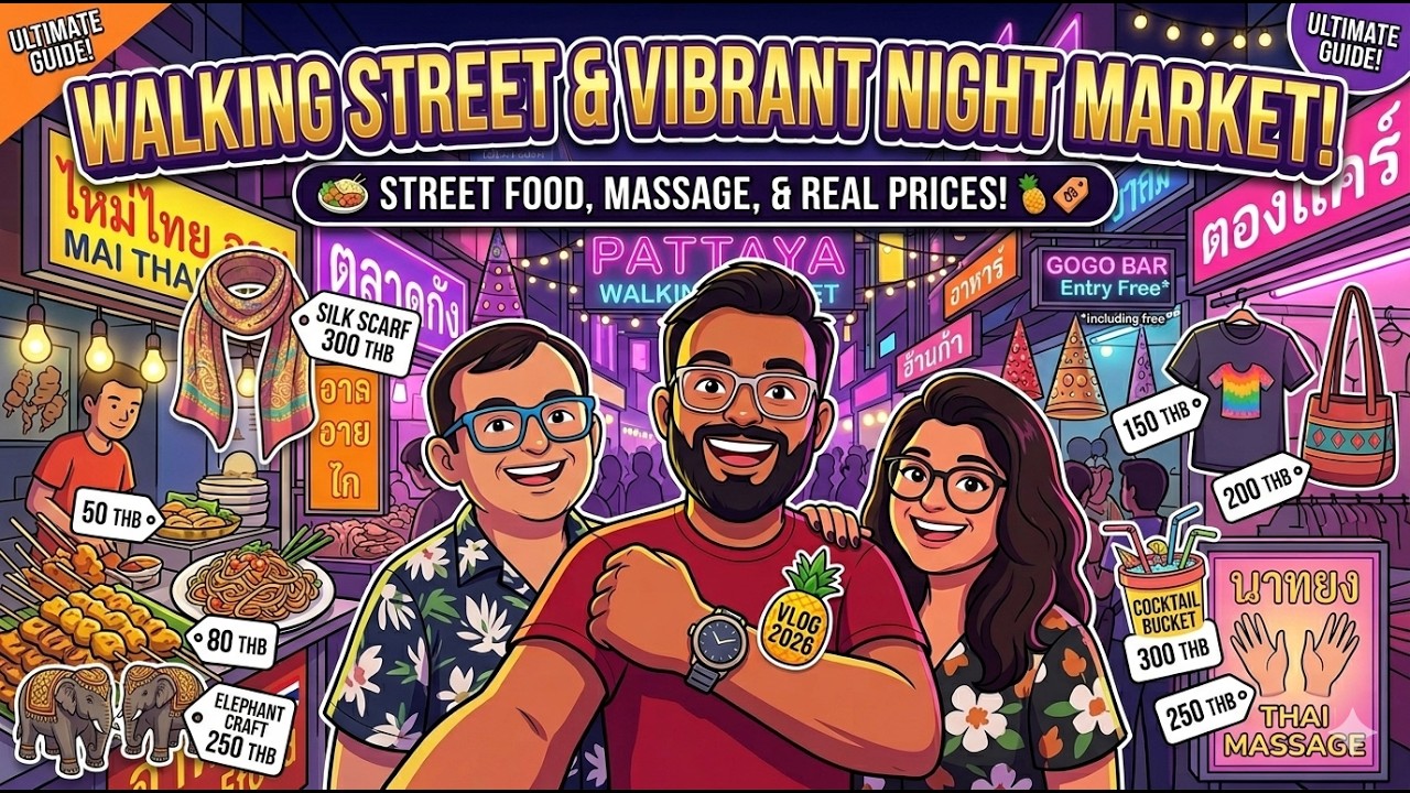 Pattaya Night Market | কী shopping করলাম | Souvenir , Thai Street Food Prices | থাইল্যান্ড🇹🇭 ভ্রমণ