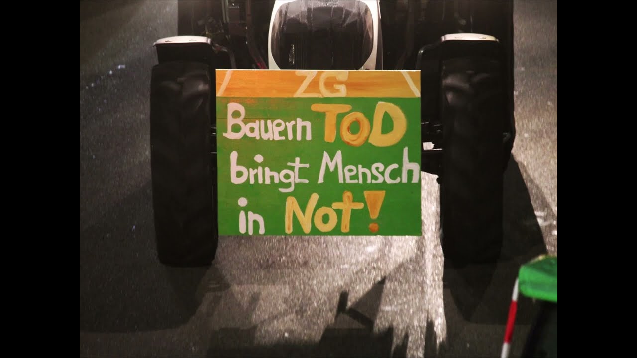 Bauern - Demo 8.1.24  bei Neuenburg/Rhein.
