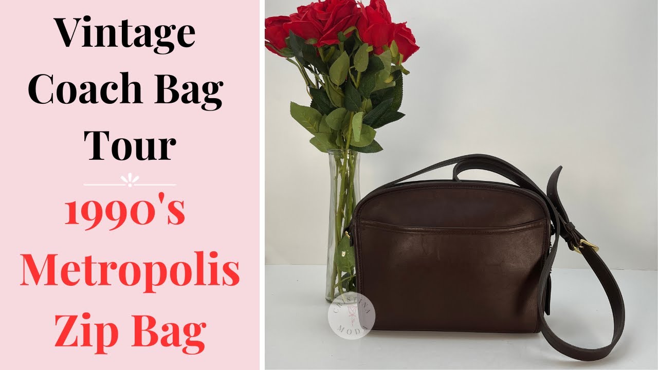 Vintage Coach Bag Tour | 1990's Metropolis Zip Bag | Cristina Moda Vintage Shop