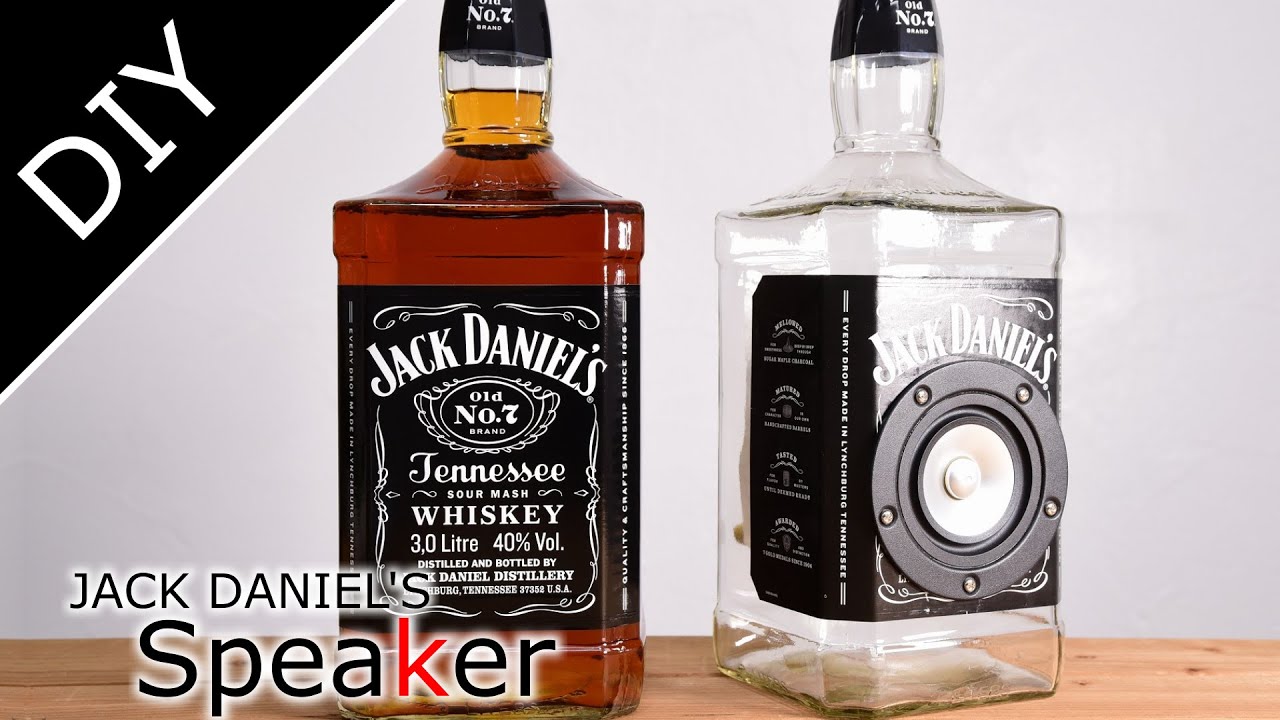 Сделай сам: динамик из стеклянной бутылки - бутылка виски Jack Daniel's