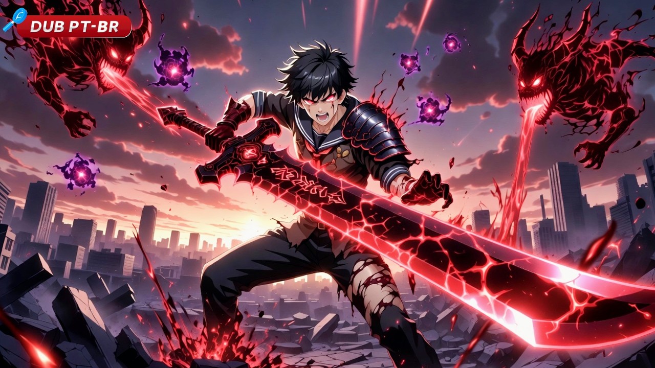 Quando o estranho fenômeno ocorrer, eu me tornarei mais forte ao derrotar o demônio.#ai #anime