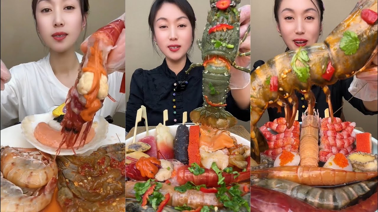 Yummy #037 Eat Shrimp 🦐🦐, Oyster 🦪 🦪 Lobster 🦞🦞..{ seafood 🦐 🦐 } #mukbang #seafood #yummy