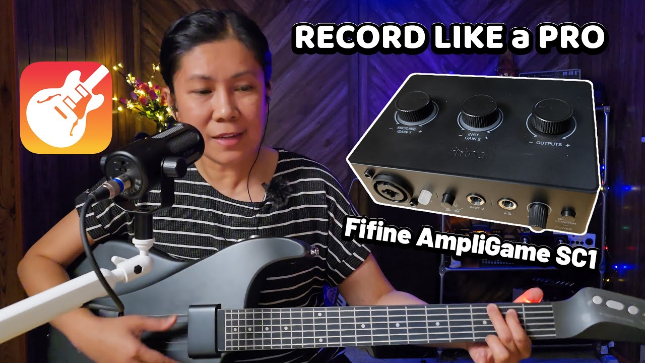 Интерфейс Fifine AmpliGame SC1 с Garage Band &mdash; запись вокала и настройка гитары