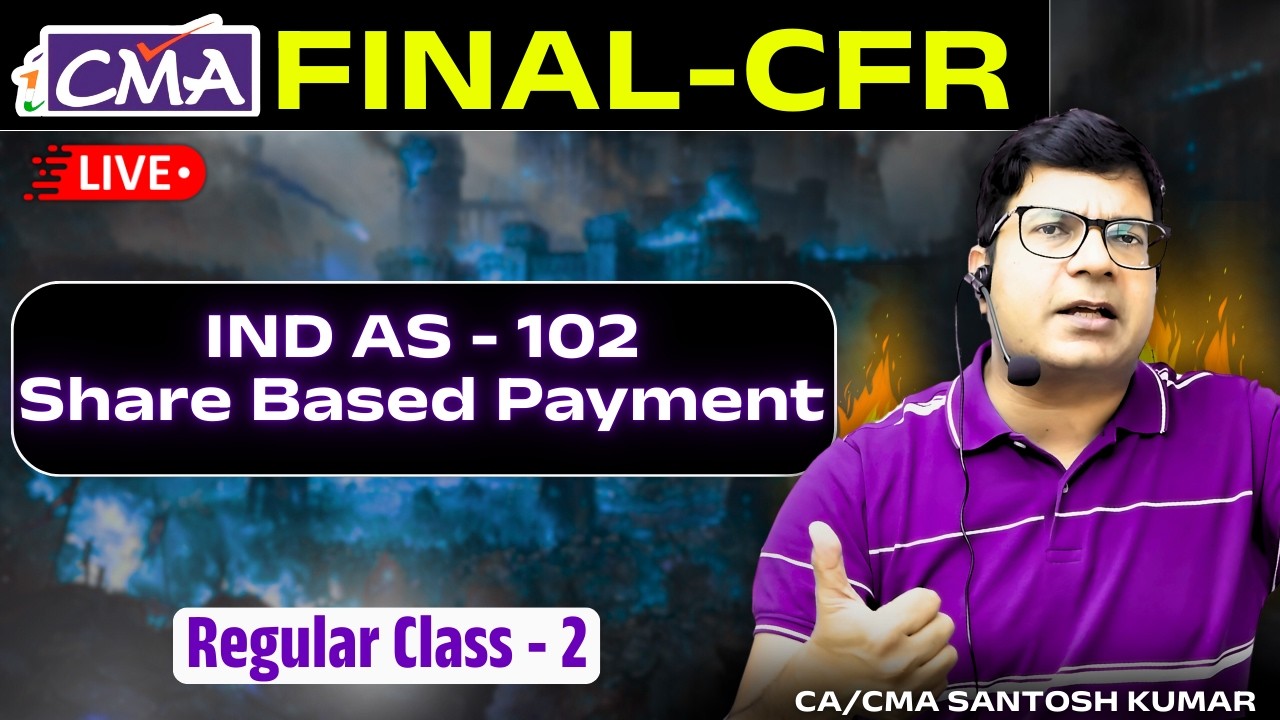 IND AS 102 - Share Based Payment | CMA Final | Class 2 by CA/CMA Santosh Kumar