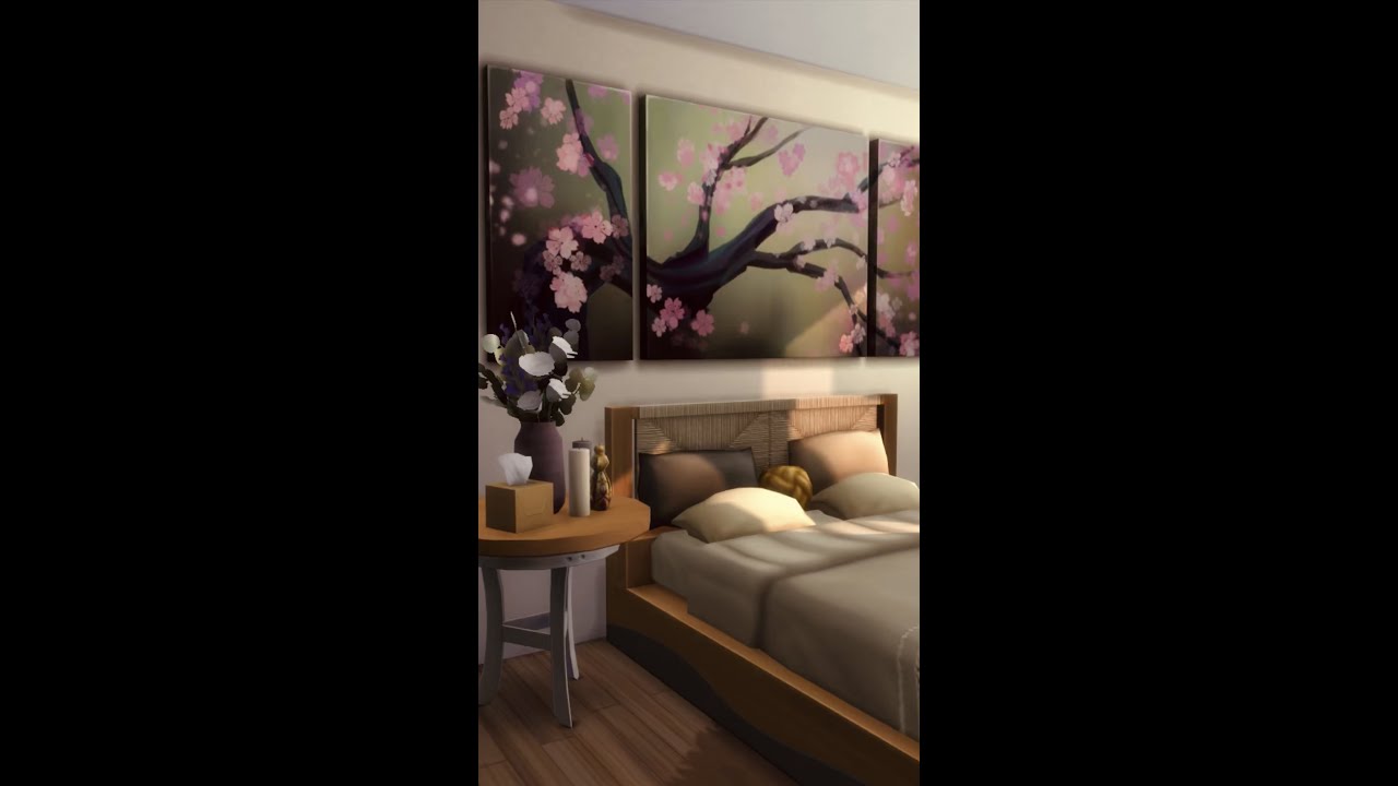Stylish bedroom 💜✨ || The Sims 4 Speedbuild || NoCC || #shorts #sims4 #sims4stopmotion