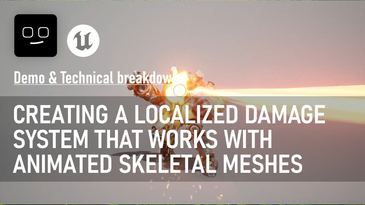 How-to paint localized damage on animated skeletal meshes in UE