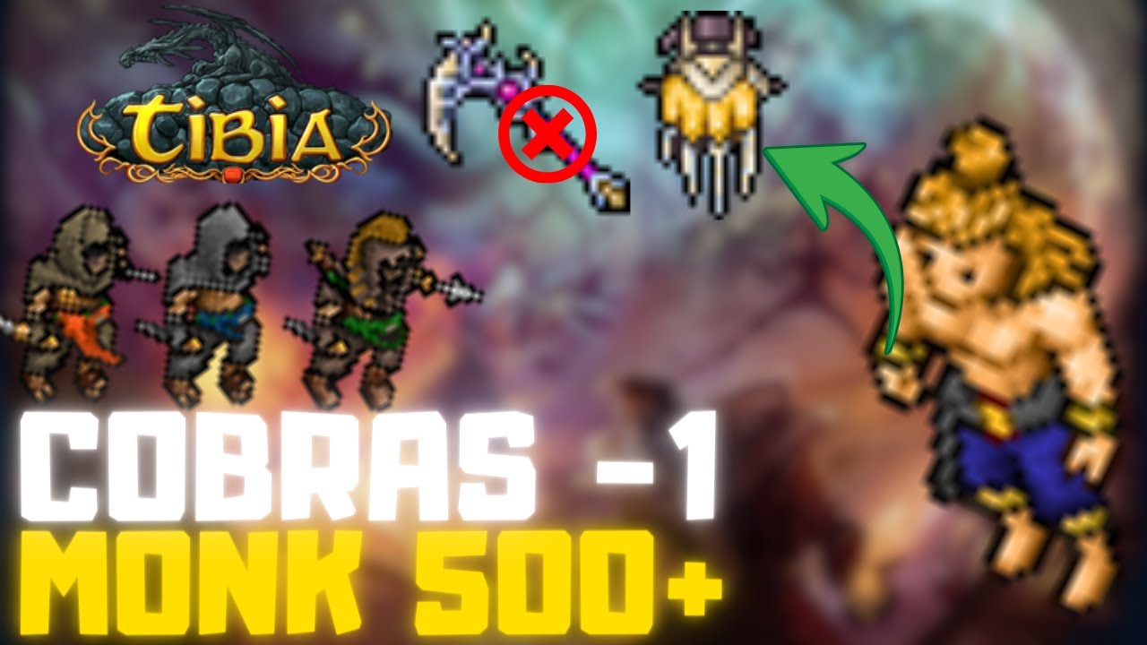 HUNT COBRA -1 PARA MONK 500+ | 6.0KK EXP NA RAW - 840K PROFIT/HR | Tibia