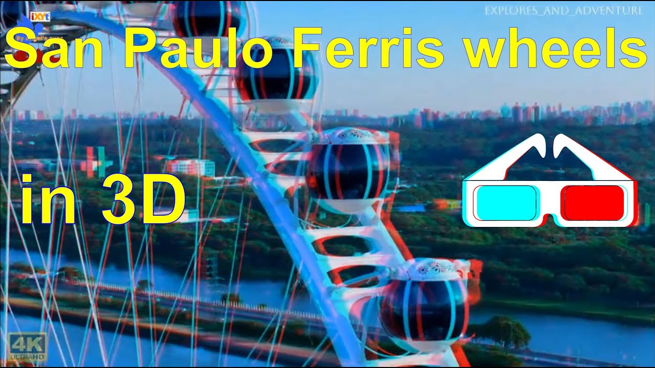 Roda Rico and one more wheel in red-blue anaglyph 3D video 