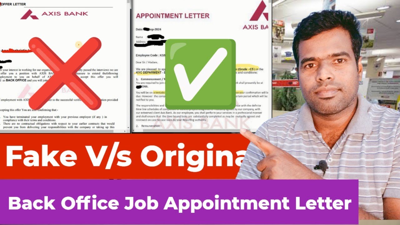Axis Bank Fake Vs Original Offer Letter Kaise Check Kare @EmploymentGuruji