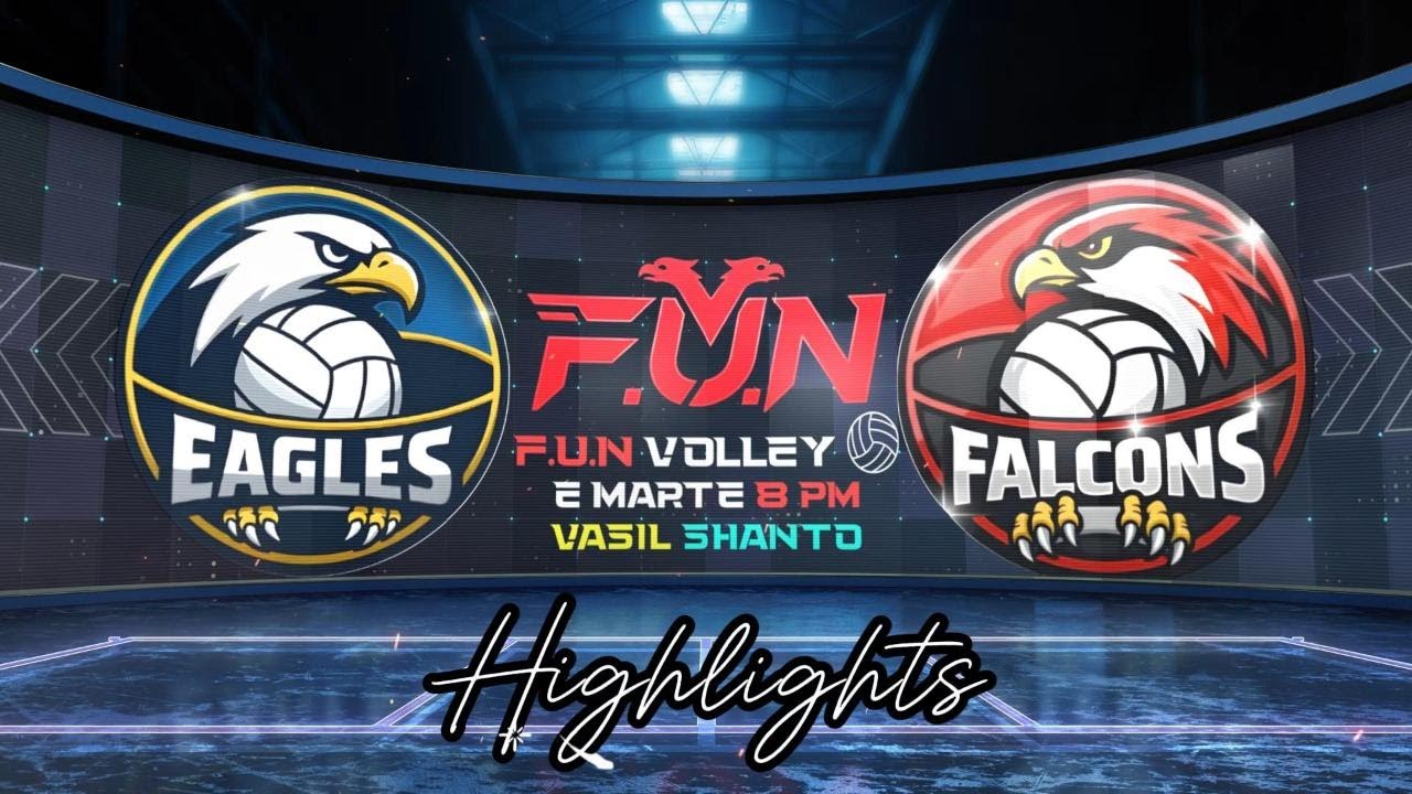 F.U.N VOLLEYBALL EAGLES ⚫ VS FALCONS 🔴 HIGHLIGHTS  E MARTE 27 JANAR @VASIL SHANTO