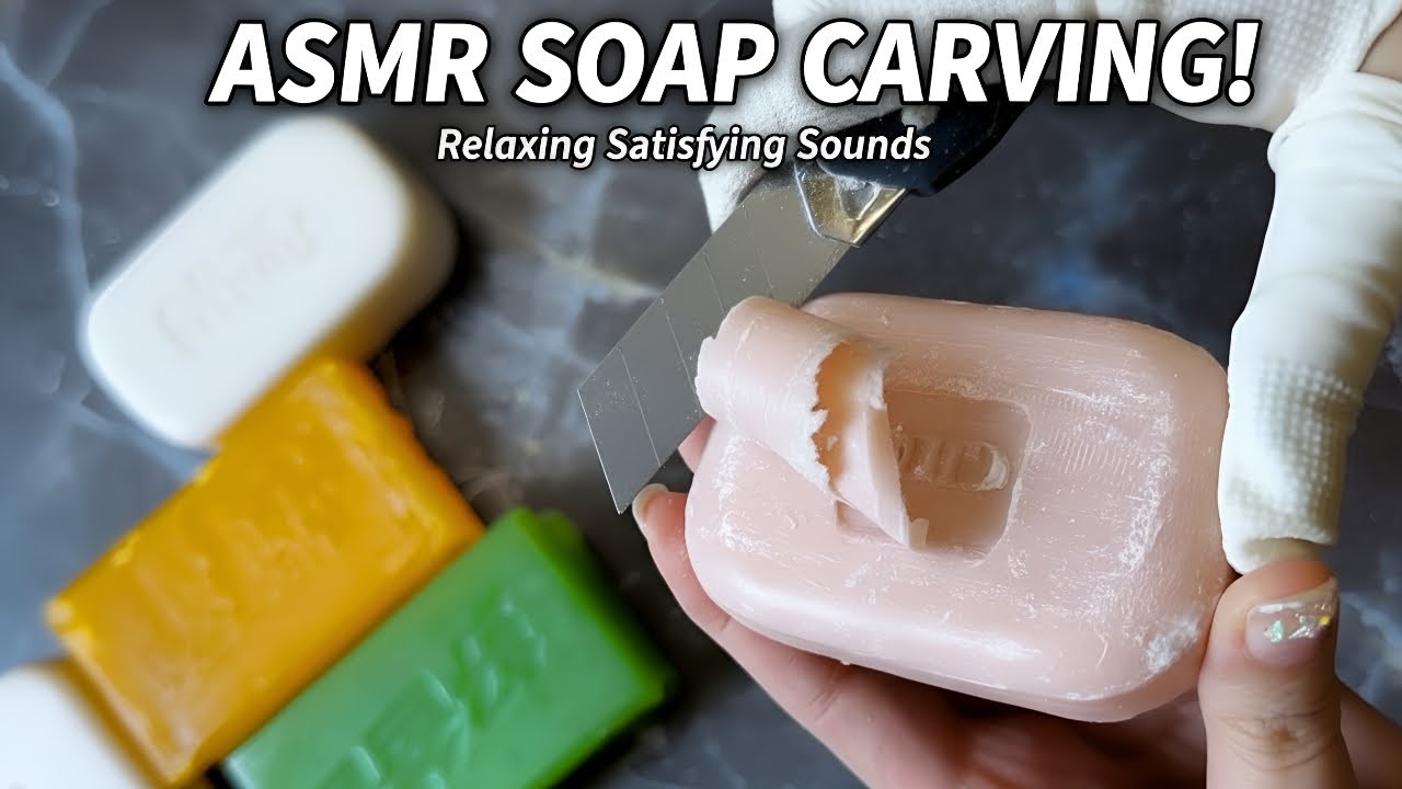 ASMR Soap Carving 🧼 | Relaxing & Satisfying Soap Cutting Sounds