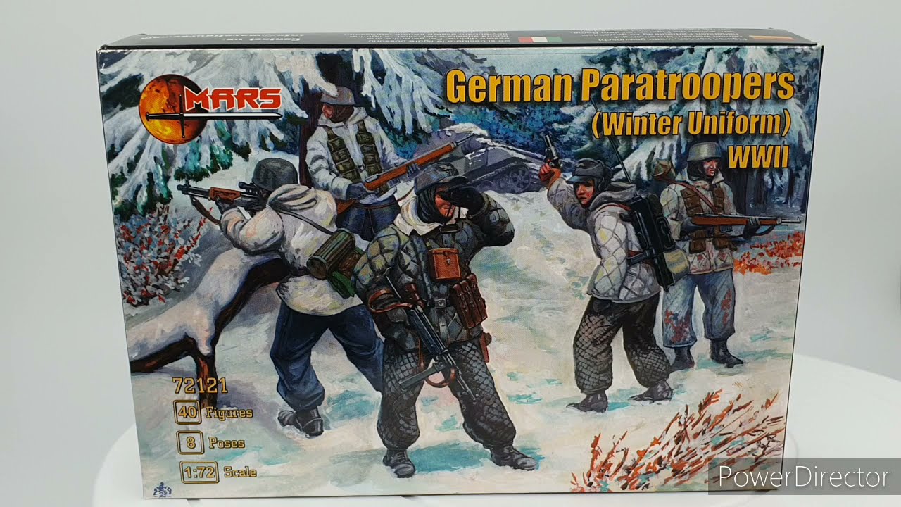 Обзор пластикового солдатика Mars German Paratroopers Winter Uniform WW2, масштаб 1/72.
