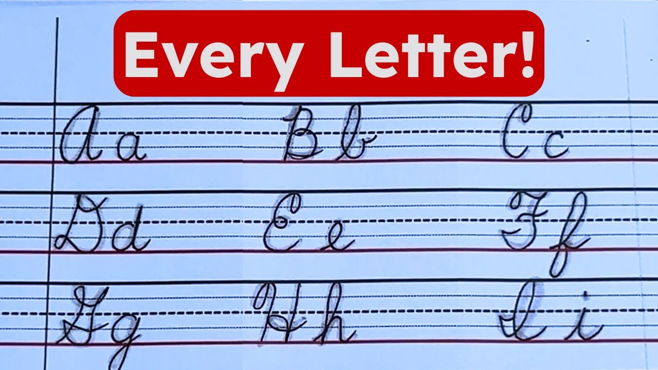 Ultimate Cursive Alphabet Review for Handwriting Practice with Sentences