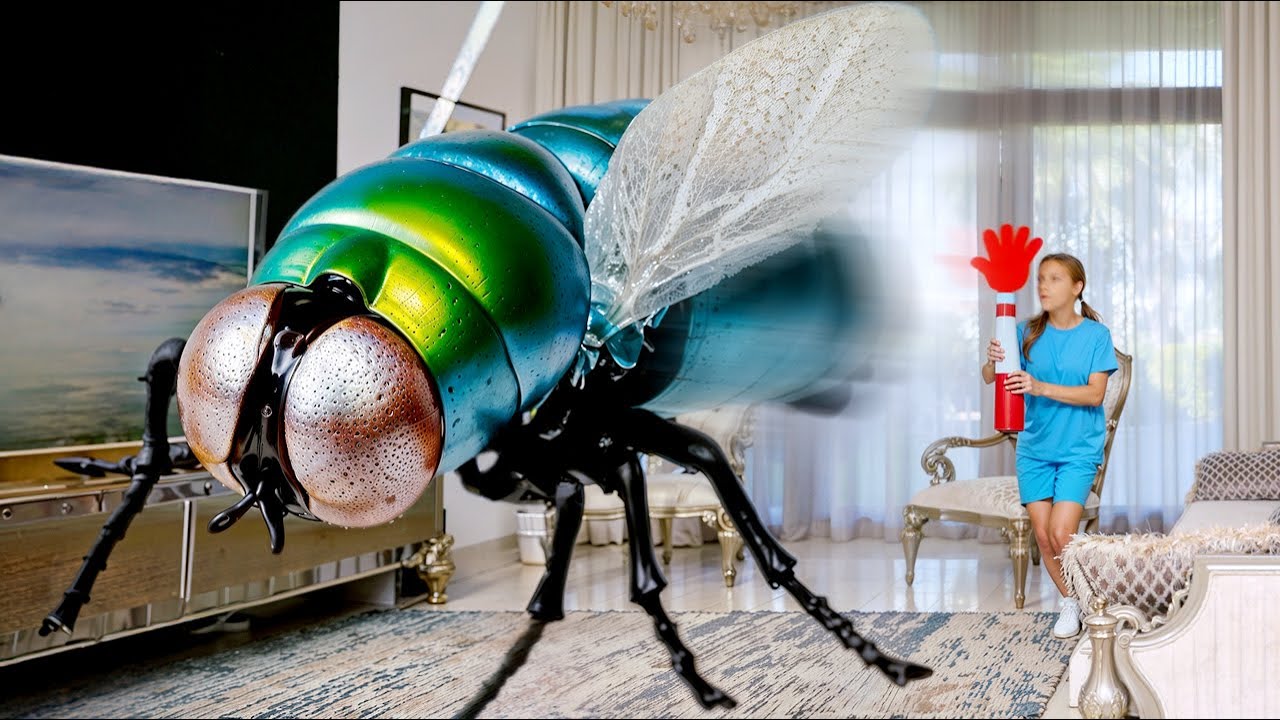 Волшебные жуки оживают! 🐝🪱 Дети ловят гигантских насекомых дома