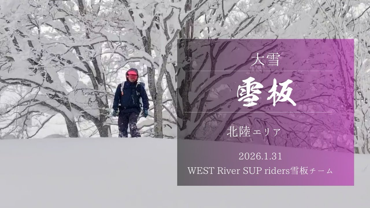 【雪板バックカントリー】大雪後の北陸エリア‼️激ラッセルからの極上ディープパウダー♫2026.01.31