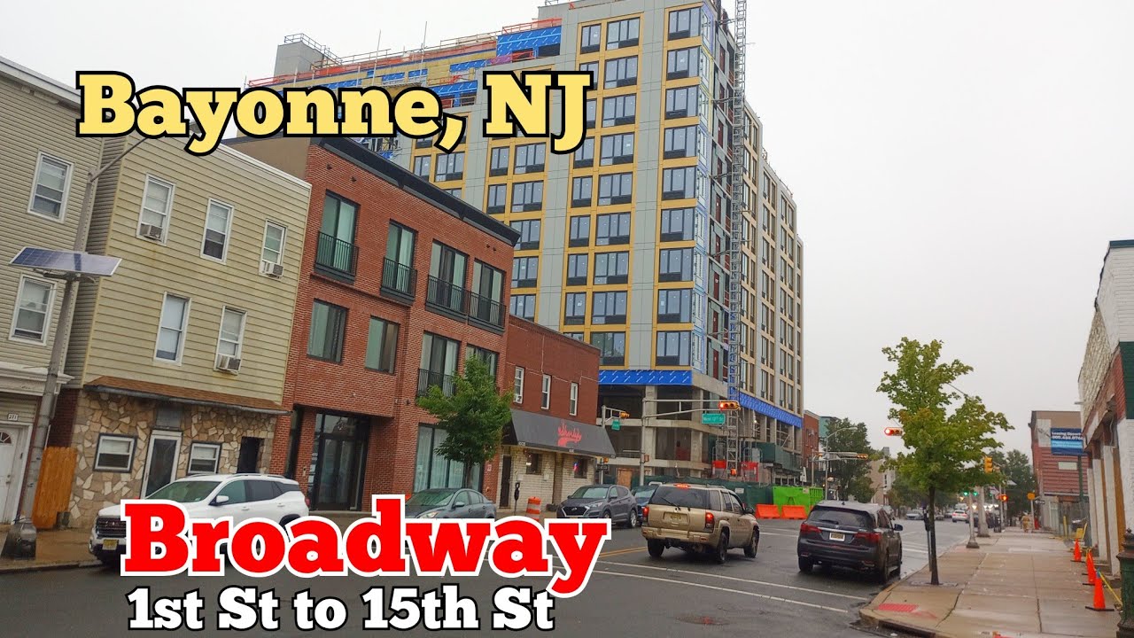Walking on Broadway in Bayonne, New Jersey, USA | 1st St to 15th St