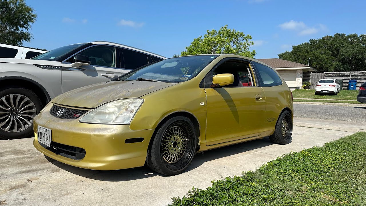 Занижение EP3 Civic SI на колесах 16x8 и тест-драйв койловеров rev9