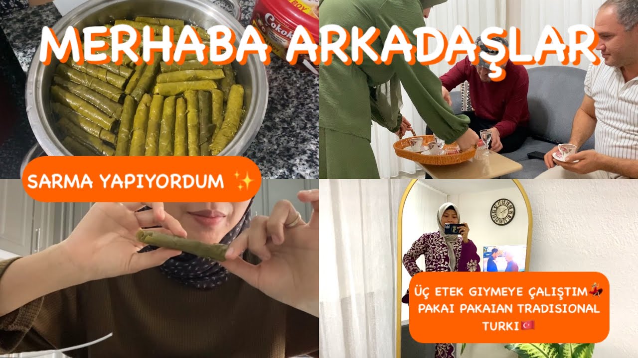#vlog : HARI YANG SIBUK🥰 🌸SARMA YAPMAYI ÖĞRENDİM | BİR ARKADAŞIMIN EVİNİ ZİYARET ETTİM 🇮🇩🇹🇷