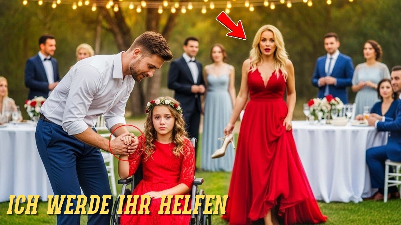 Gelähmtes Mädchen wird auf Hochzeit ignoriert – bis ein Vater fragt: „Warum ist sie allein?“