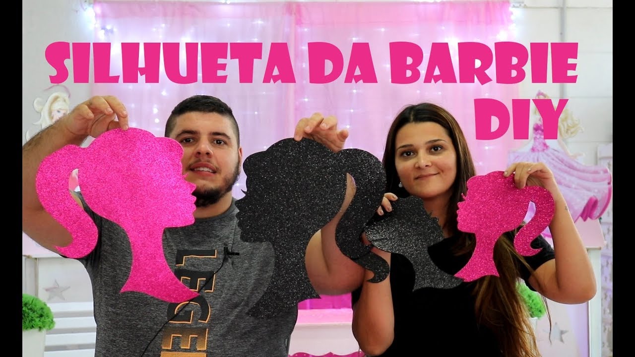 Como Fazer uma SILHUETA DA BARBIE - Linda e Fácil - DIY
