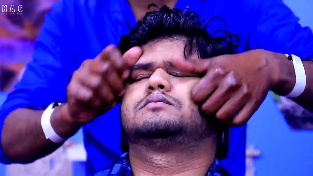 Deep tissue Indian massage with super neck crack by master rajen | ASMR head body massage Tingles