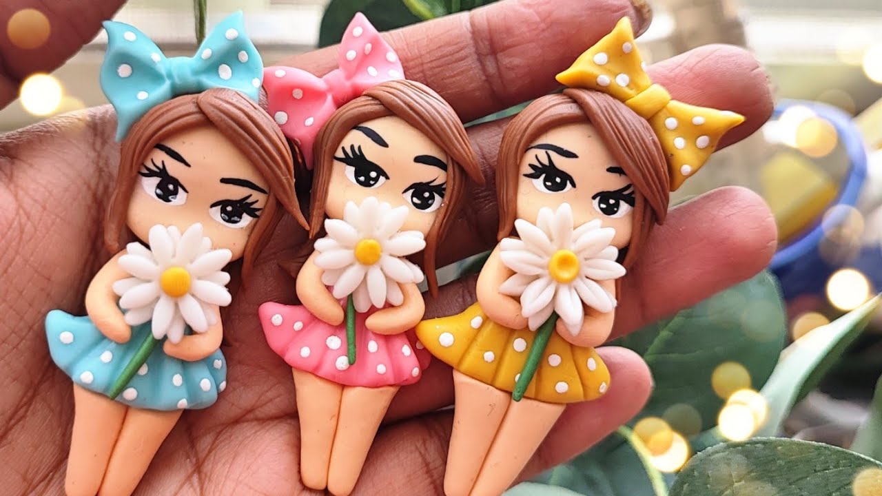 Clay Dolls Tutorial | How to make clay dolls | Cold Porcelain Art | Clay Craft Ideas | Air Dry Clay