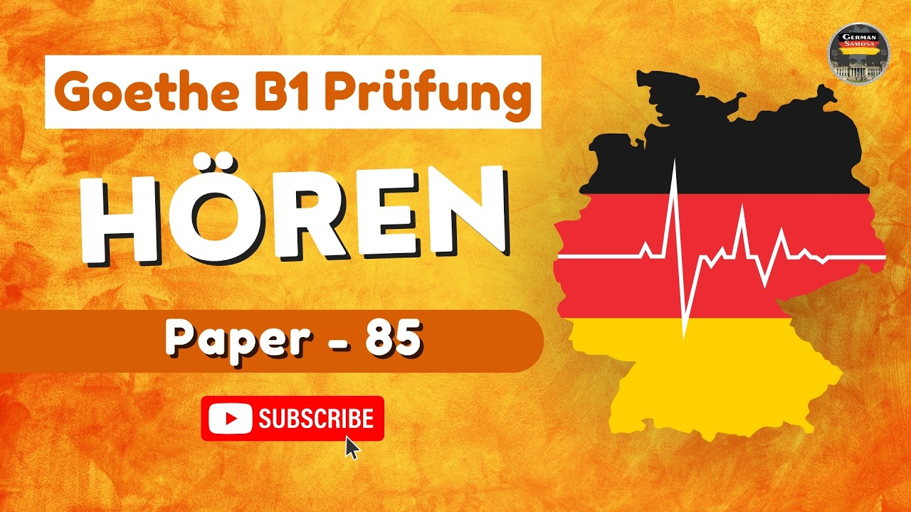 German Goethe Zertifikat B1 Exam Modelltest || Paper - 85 || Hören mit den Antworten am Ende